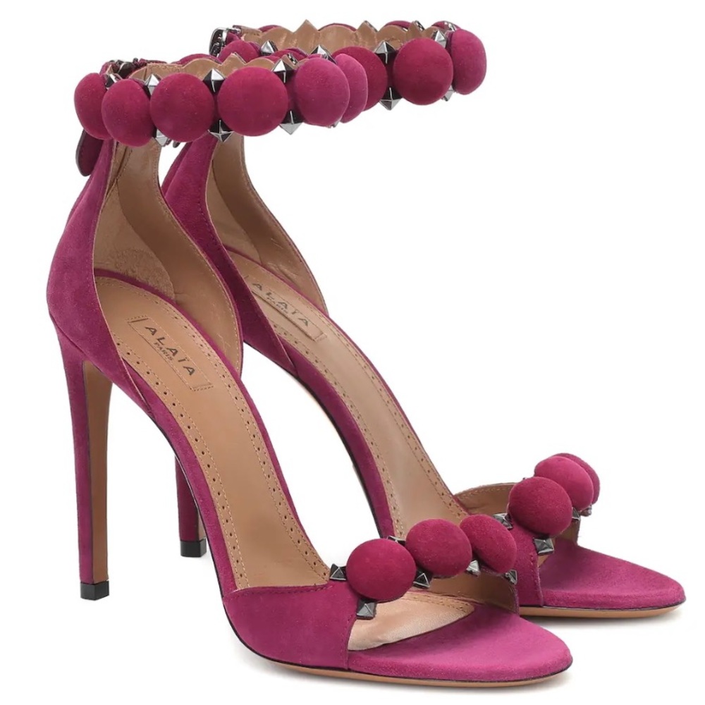ALAIA Bomb Suede Sandal